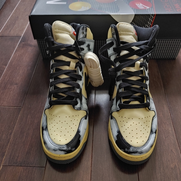 Nike Dunk High 1985 Black Acid Wash - Picture 3 of 9